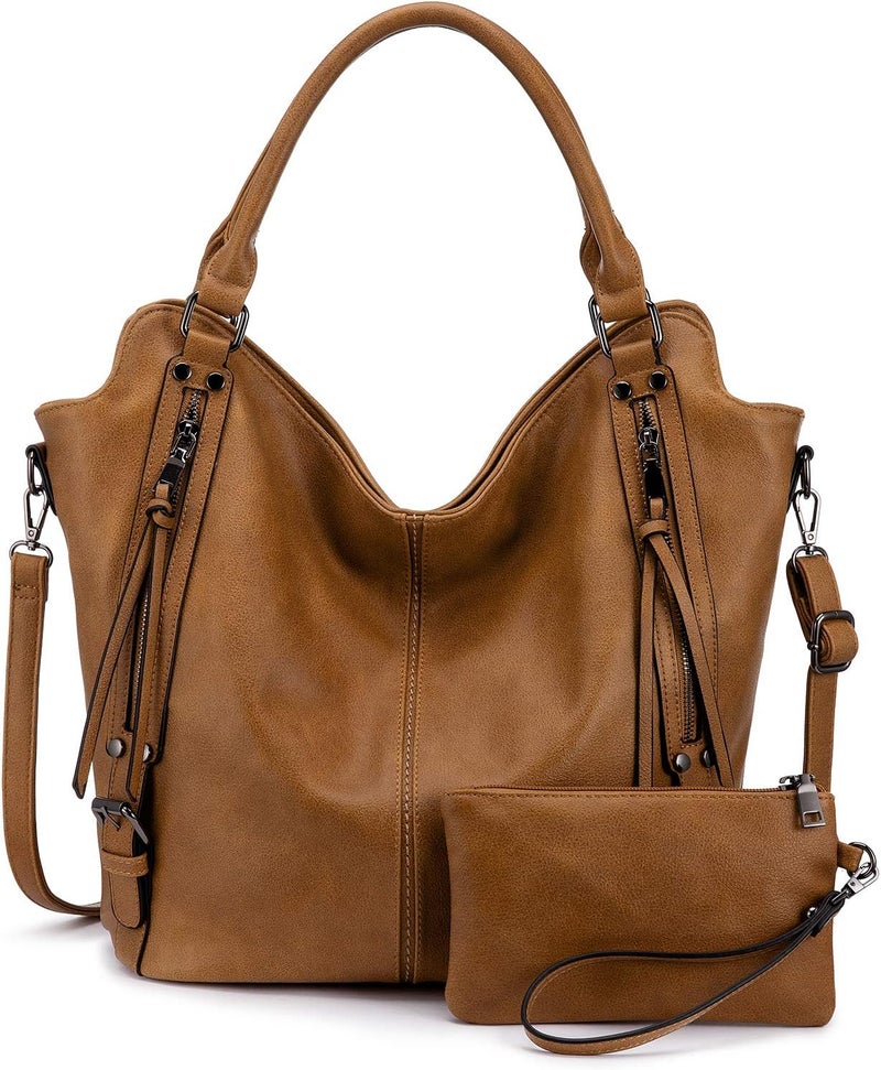 Realer Tote Bag for Women PU Leather Shoulder Bags Fashion Hobo Bags Large Purse and Handbags with Adjustable Shoulder Strap - Image 1